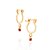 ARGOLA FOLHEADO A OURO CRISTAL VERMELHO. MED 2,1CM ROMMANEL 527162 - Imagem 1