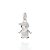 PINGENTE PRATA 925 MENINO COM ZIRCÔNIAS. MED 2CM ROMMANEL 840114 - Imagem 1