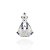 PINGENTE PRATA 925 NOSSA SENHORA APARECIDA. MED 1,7CM ROMMANEL 840085 - Imagem 1
