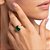 ANEL FOLHEADO A OURO COM CRISTAL VERDE ROMMANEL 512792 - Imagem 4