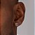BRINCO ONE MASCULINO FOLHEADO A OURO COM ZIRCÔNIA PRETO. MED 6X6MM ROMMANEL 527317 - Imagem 4