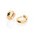 ARGOLA MASCULINA FOLHEADO A OURO COM ZIRCÔNIA PRETO. MED 1,1CM ROMMANEL 527319 - Imagem 2