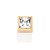 BRINCO ONE MASCULINO FOLHEADO A OURO COM ZIRCÔNIA. MED 6X6MM ROMMANEL 527320 - Imagem 2