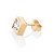 BRINCO ONE MASCULINO FOLHEADO A OURO COM ZIRCÔNIA. MED 6X6MM ROMMANEL 527320 - Imagem 1