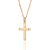 PINGENTE MASCULINO FOLHEADO A OURO FORMATO CRUZ. MED 3,8CM ROMMANEL 542843 - Imagem 2