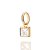 PINGENTE SOLITÁRIO MASCULINO FOLHEADO A OURO COM ZIRCÔNIA. MED 6X6MM ROMMANEL 542844 - Imagem 1