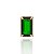 PINGENTE RETANGULAR MASCULINO FOLHEADO A OURO COM CRISTAL VERDE. MED 1,20CM ROMMANEL 542845 - Imagem 1