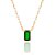 PINGENTE RETANGULAR MASCULINO FOLHEADO A OURO COM CRISTAL VERDE. MED 1,20CM ROMMANEL 542845 - Imagem 2