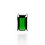 PINGENTE RETANGULAR MASCULINO PRATA 925 COM CRISTAL VERDE. MED 1,20CM ROMMANEL 840129 - Imagem 1