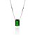PINGENTE RETANGULAR MASCULINO PRATA 925 COM CRISTAL VERDE. MED 1,20CM ROMMANEL 840129 - Imagem 2