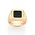 ANEL MASCULINO FOLHEADO A OURO QUADRADO ROMMANEL 513489 - Imagem 1