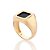 ANEL MASCULINO FOLHEADO A OURO QUADRADO ROMMANEL 513489 - Imagem 2