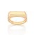ANEL MASCULINO RETANGULAR FOLHEADO A OURO ROMMANEL 513473 - Imagem 1