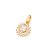PINGENTE FOLHEADO A OURO FLOR COM ZIRCÔNIAS. MED 1CM ROMMANEL 542112 - Imagem 1
