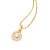 PINGENTE FOLHEADO A OURO FLOR COM ZIRCÔNIAS. MED 1CM ROMMANEL 542112 - Imagem 2