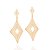 BRINCO LOSANGO FOLHEADO A OURO. MED 6,70CM ROMMANEL 526022 - Imagem 1