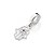 BERLOQUE PRATA 925 MÃO DE HAMSÁ COM ZIRCÔNIA AZUL. MED 2,1CM ROMMANEL 840125 - Imagem 1