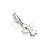 BERLOQUE PRATA 925 ANJO DA GUARDA COM ZIRCÔNIA. MED 2CM ROMMANEL 840123 - Imagem 1