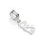 BERLOQUE PRATA 925 CACHORRO VAZADO. MED 2CM ROMMANEL 840100 - Imagem 1