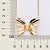 GARGANTILHA BORBOLETA FOLHEADO A OURO COM ZIRCÔNIAS. MED 50CM ROMMANEL 532545 - Imagem 2