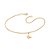 TORNOZELEIRA FOLHEADO A OURO COM PINGENTE BORBOLETA. MED 25CM ROMMANEL 552104 - Imagem 1