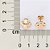 BRINCO FLOR ABAULADO FOLHEADO A OURO. MED 1CM ROMMANEL 527325 - Imagem 3