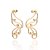 MAXI BRINCO BORBOLETA FOLHEADO A OURO COM ZIRCÔNIAS. MED 3,9CM ROMMANEL 527332 - Imagem 1