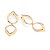 MAXI BRINCO PÊNDULO GOTA DUPLA VAZADA FOLHEADO A OURO. MED 7CM ROMMANEL 527333 - Imagem 1