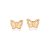 BRINCO BORBOLETA VAZADA TEXTURIZADA FOLHEADO A OURO. MED 0,80CM ROMMANEL 527337 - Imagem 3