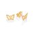 BRINCO BORBOLETA VAZADA TEXTURIZADA FOLHEADO A OURO. MED 0,80CM ROMMANEL 527337 - Imagem 1