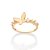 ANEL SKINNY FOLHEADO A OURO BORBOLETA COM ZIRCÔNIAS ROMMANEL 513483 - Imagem 3