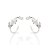 ARGOLA BORBOLETAS PRATA 925 COM ZIRCÔNIAS. MED 2,3CM ROMMANEL 820179 - Imagem 1