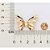 BROCHE BORBOLETA FOLHEADO A OURO COM ZIRCÔNIA. MED 3,70CM ROMMANEL 542856 - Imagem 3