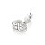 BERLOQUE CORAÇÃO INFINITO PRATA 925 COM ZIRCÔNIAS. MED 1,9CM ROMMANEL 840092 - Imagem 1