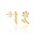 BRINCO INFANTIL FOLHEADO A OURO FLOR COM ZIRCÔNIAS. MED 1,3CM ROMMANEL 523241 - Imagem 2