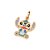 PINGENTE STITCH FOLHEADO A OURO COM APLIQUE DE RESINA COLORIDO. MED 2,3CM ROMMANEL 542863 - Imagem 1