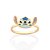 ANEL STITCH FOLHEADO A OURO COM APLIQUE DE RESINA COLORIDO ROMMANEL 513493 - Imagem 2