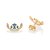 BRINCO STITCH FOLHEADO A OURO COM APLIQUE DE RESINA COLORIDO. MED 1,50CM ROMMANEL 527346 - Imagem 1