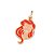 PINGENTE ROSTO DA PRINCESA ARIEL FOLHEADO A OURO COM APLIQUE DE RESINA COLORIDO. MED 2,8CM ROMMANEL 542826 - Imagem 1