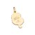 PINGENTE ROSTO DA PRINCESA ARIEL FOLHEADO A OURO COM APLIQUE DE RESINA COLORIDO. MED 2,8CM ROMMANEL 542826 - Imagem 2