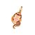 PINGENTE ROSTO PRINCESA BELA FOLHEADO A OURO COM APLIQUE DE RESINA. MED 3CM ROMMANEL 542827 - Imagem 1