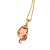 PINGENTE ROSTO PRINCESA BELA FOLHEADO A OURO COM APLIQUE DE RESINA. MED 3CM ROMMANEL 542827 - Imagem 4