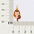 PINGENTE ROSTO PRINCESA BELA FOLHEADO A OURO COM APLIQUE DE RESINA. MED 3CM ROMMANEL 542827 - Imagem 3