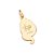 PINGENTE ROSTO PRINCESA BELA FOLHEADO A OURO COM APLIQUE DE RESINA. MED 3CM ROMMANEL 542827 - Imagem 2