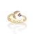 ANEL FOLHEADO A OURO CAUDA PRINCESA ARIEL COM ZIRCÔNIAS LILÁS ROMMANEL 513492 - Imagem 1