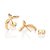 BRINCO FOLHEADO A OURO CAUDA PRINCESA ARIEL COM ZIRCÔNIAS LILÁS. MED 1,4CM ROMMANEL 527348 - Imagem 2