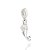 BERLOQUE PRINCESA ARIEL PRATA 925. MED 2,9CM ROMMANEL 840134 - Imagem 1
