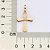 PINGENTE CRUZ FOLHEADO A OURO. MED 3,5CM ROMMANEL 542872 - Imagem 3