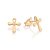 BRINCO CRUZ FOLHEADO A OURO. MED 1,1CM ROMMANEL 527382 - Imagem 2