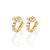 ARGOLA FOLHEADO A OURO CRUZ COM ZIRCÔNIAS MED 1,3CM ROMMANEL 527381 - Imagem 1